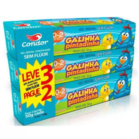 Pack Dental Inf Galinha Pint L3P2 50G