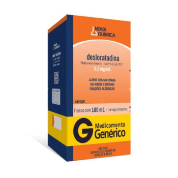 Desloratadina 0,5mg/ml Xarope 100ml Nova Química Genérico