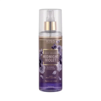 Body Splash Midnight Violet Blooming Colection Maçã Violeta E Âmbar 200ml Kiss New York