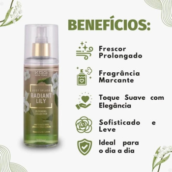 Body Splash Radiant Lily Blooming Collection Limão Siciliano Lírio Do Vale E Musk 200ml Kiss New York