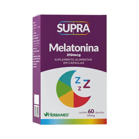 Supra Melatonina Suplemento 210Mcg 60 Capsulas Herbamed