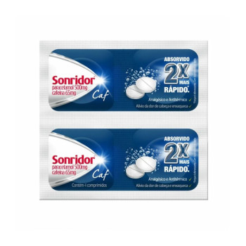 Sonridor Caf Paracetamol 500mg + Cafeína 65mg 4 comprimidos efervescentes