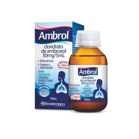 Expectorante Ambrol 15mg/5ml 100ml Pêssego e Baunilha