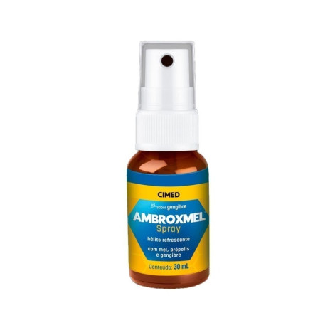 Spray para Garganta Extrato de Mel, Própolis e Gengibre Ambroxmel Sabor Gengibre 30ml