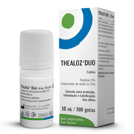 Thealoz Duo Trealose 3g + Hialuronato de Sódio 0,15g Frasco 10ml