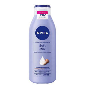Loção Deo-Hidratante Corporal Nivea Soft Milk 200ml