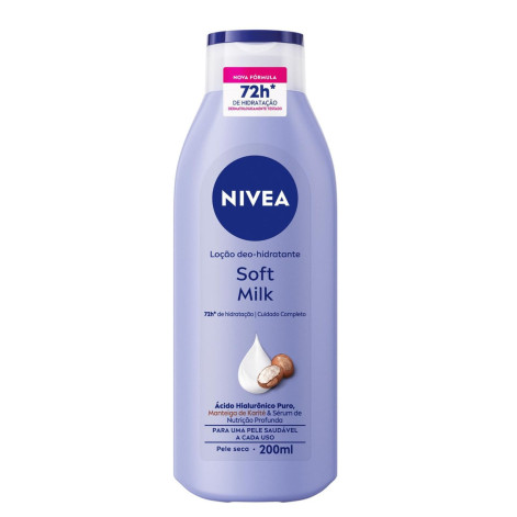 Loção Deo-Hidratante Corporal Nivea Soft Milk 200ml