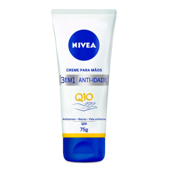 Creme para Mãos Nivea Q10 Plus Reparação 3 em 1 Anti-Idade 75g
