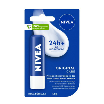 Hidratante Labial Nivea Original Care com 4,8g