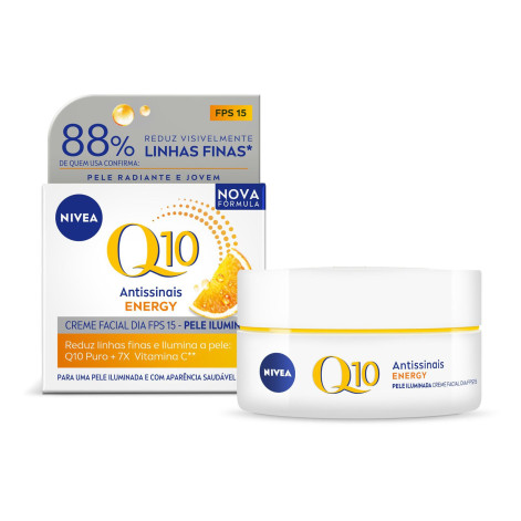Creme Facial Antissinais Dia Fps15 Nivea Q10 Energy 50g