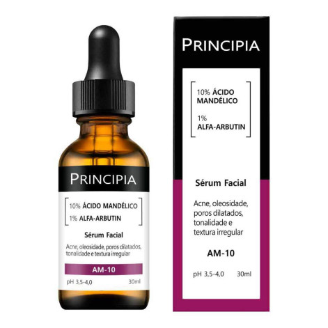  Sérum Facial Renovador Principia Skincare AM-10 Ácido Mandélico + Alfa-arbutin 30ml