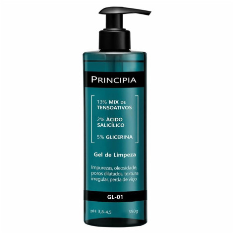Gel de Limpeza Principia GL-01 13% Tensoativos + 2% Ácido Salicílico + 5% Glicerina 350g