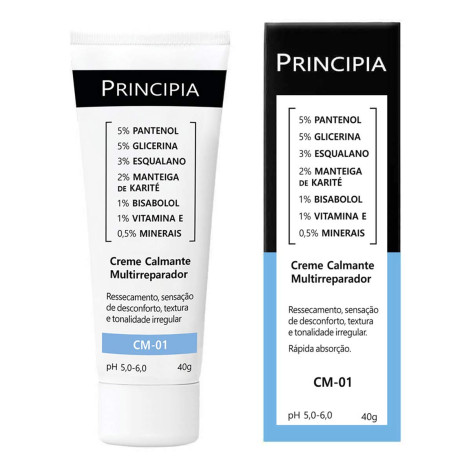 Creme Calmante Multirreparador Principia Skincare CM-01 17,5% Mix de Ativos 40g