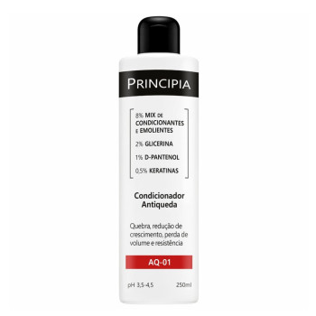 Condicionador Antiqueda 2% Glicerina + 1% D - Pantenol + 0,5% Keratinas Principia Skincare Aq - 01 com 250ml