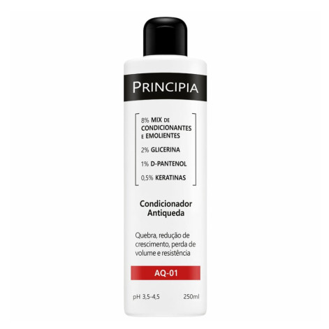 Condicionador Antiqueda 2% Glicerina + 1% D - Pantenol + 0,5% Keratinas Principia Skincare Aq - 01 com 250ml