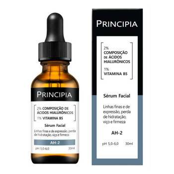 Sérum Facial Hidratante Antissinais Principia Skincare AH-2 Ácido Hialurônico + Vitamina B5 30ml