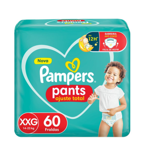 Fralda Pampers Pants Premium Care XXG 60 unidades