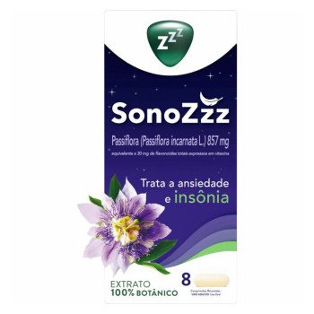 SonoZzz Passiflora 857mg Vicky 8 Comprimidos