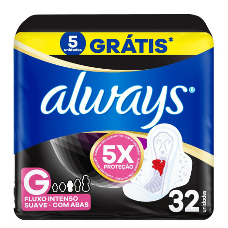 Absorvente Always Noturno Com Abas Suave L32 P26