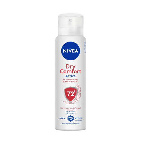 Desodorante Antitranspirante Aerosol Nivea Active Dry Comfort Feminino 72h 150ml