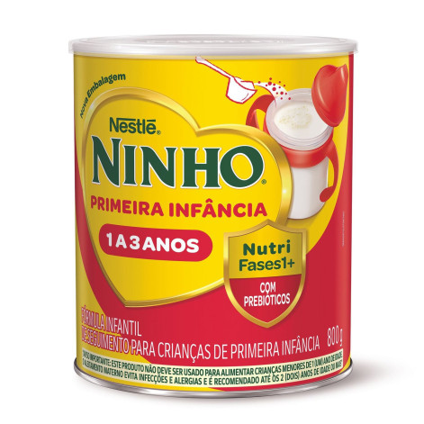 Fórmula Infantil Ninho Fases 1+ Nestlé 1 a 3 anos 800g