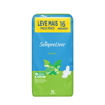 Absorvente Sempre Livre Adapt Suave C/Aba C/16 Un