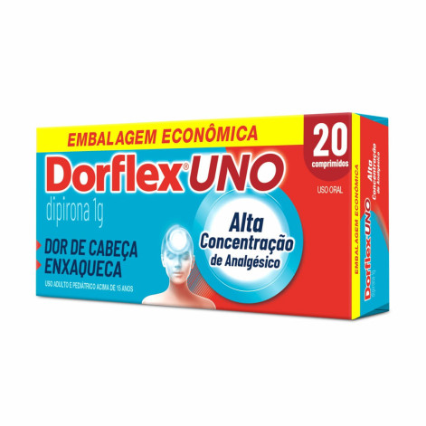 Dorflex UNO Dipirona 1g 20 comprimidos
