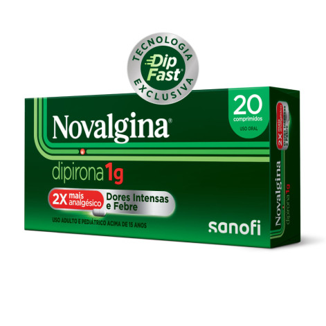 Novalgina Dipirona 1g 20 comprimidos
