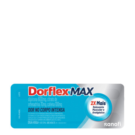 Dorflex MAX Analgésico e Relaxante Muscular 4 Comprimidos