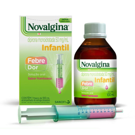 Novalgina Infantil Dipirona 50mg/ml Solução Oral 100ml + Seringa Dosadora