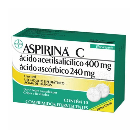 Analgésico Aspirina C Bayer 10 Comprimidos Efervescentes