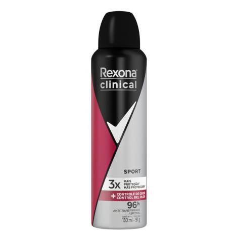 Desodorante Aerosol Rexona Masc Clinical Sport 150ML