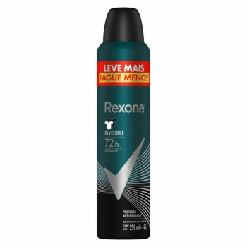 Desodorante Antitranspirante Aerosol Rexona Men Invisible 72h 250ml