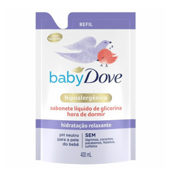 Refil Sabonete Líquido de Glicerina Dove Baby Hidratação Relaxante Hora de Dormir 400ml