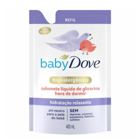 Refil Sabonete Líquido de Glicerina Dove Baby Hidratação Relaxante Hora de Dormir 400ml