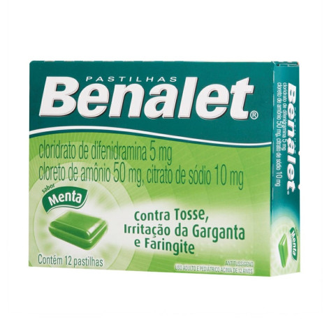 Pastilha Benalet Sabor Menta 12 unidades