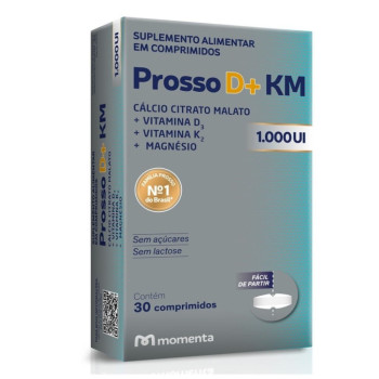 Cálcio Prosso D+ KM MDK 1000UI 30 comprimidos