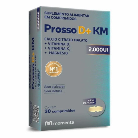 Cálcio Prosso D+ KM MDK 2000UI 30 comprimidos