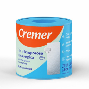 Cremer Fita Microporosa Branca para Peles Sensíveis 5cm X 4,5mt