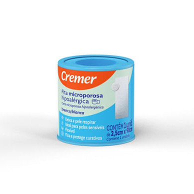 Fita Microporosa Cremer Branca 2,5cm x 90cm