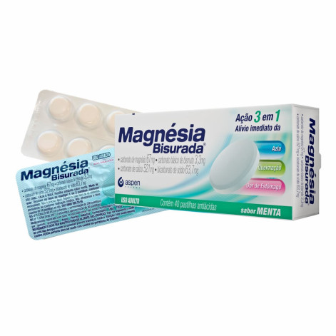 Magnesia Bisurada Menta C/ 40 Past