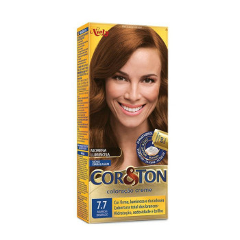 Coloração Niely Cor&ton - Tons Castanhos - 7.7 Marrom Dourado
