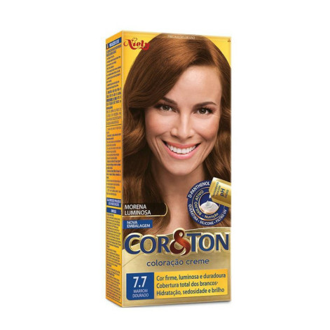 Coloração Niely Cor&ton - Tons Castanhos - 7.7 Marrom Dourado