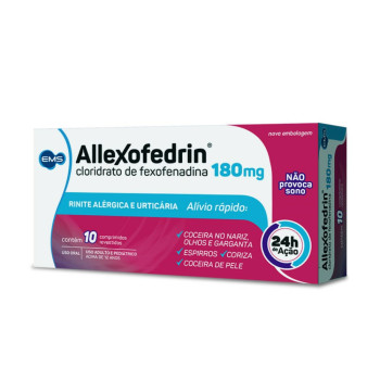 Allexofedrin 180mg Ems 10 Comprimidos Revestidos