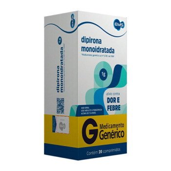 Dipirona Monoidratada 1g 20 comprimidos EMS Genérico