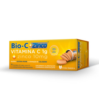 Vitamina 1g Bio C + Zinco 10 Comprimidos Efervescente