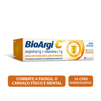Vitamina C Bioargi C União Química 16 Comprimidos Efervescentes