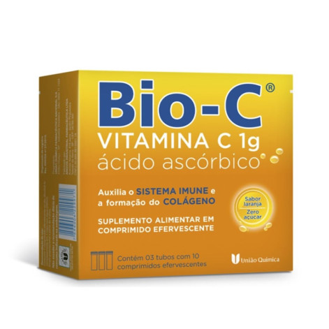 Bio C União Química 1g com 30 comprimidos Efervescente