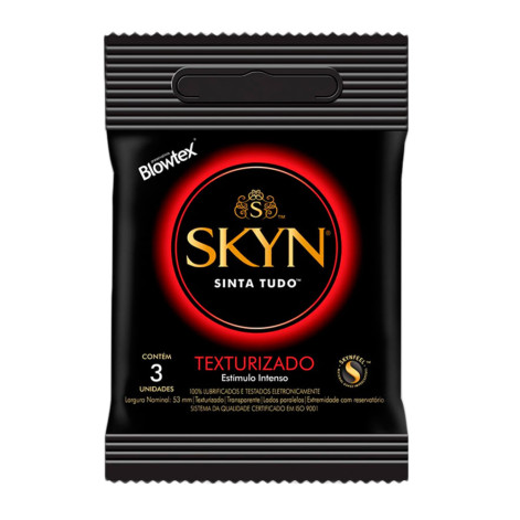 Camisinha Blowtex Skyn Text C/3 Un