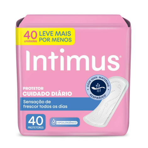 Protetor Diário Intimus Cuidado Diário sem Perfume 40 Unidades